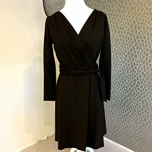 Wickelkleid escada dunkelbraun - wickelkleid,