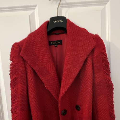 Escada damen wollmantel rot - escada,